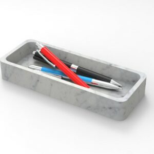 Stiftehalter aus Bianco Carrara Marmor